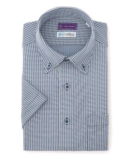 セール 完全ノーアイロン 半袖アイシャツ ボタンダウン ギンガムチェック ビジネスシャツ Perfect Suit Factory パーフェクト スーツファクトリー のファッション通販 Zozotown