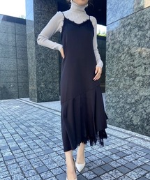 EIMY ISTOIRE | レイヤードサテンフレアワンピース(ワンピース)