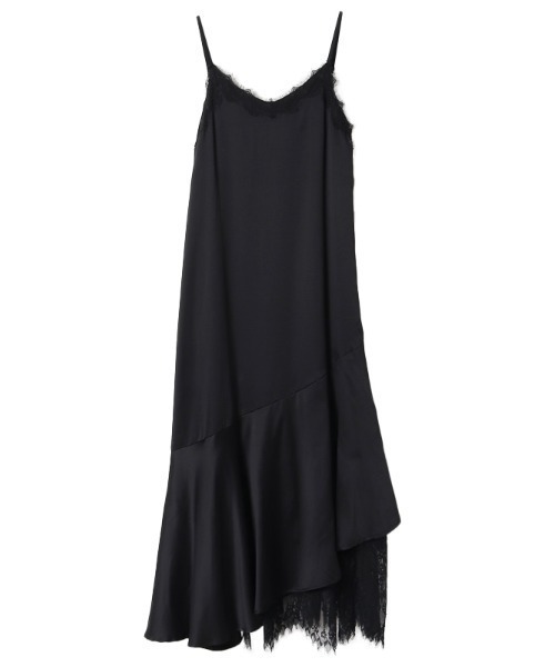 EIMY ISTOIRE（エイミーイストワール）の「レイヤードサテンフレアワンピース（ワンピース・レディース・グレー/ブラック/ベージュ・FREE）」の13枚目の写真