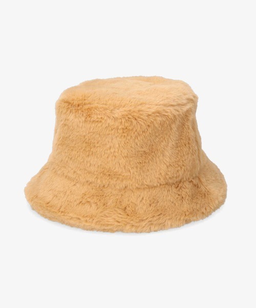 milsa（ミルサ）の「【milsa】Fake Fur Bucket Hat / 【ミルサ】エコファー　バケットハット（ハット・レディース・ブラック/レオパード/グレイッシュベージュ/ベージュ/アイボリー・M/57.5cm）」の4枚目の写真