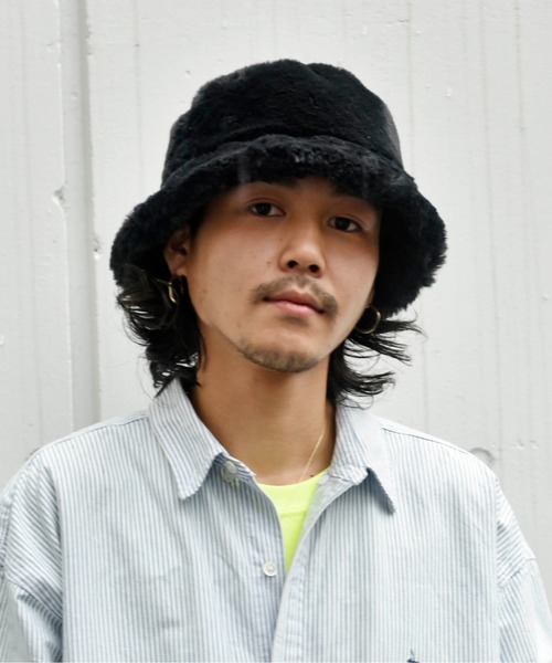 milsa（ミルサ）の「【milsa】Fake Fur Bucket Hat / 【ミルサ】エコファー　バケットハット（ハット・レディース・ブラック/レオパード/グレイッシュベージュ/ベージュ/アイボリー・M/57.5cm）」の14枚目の写真