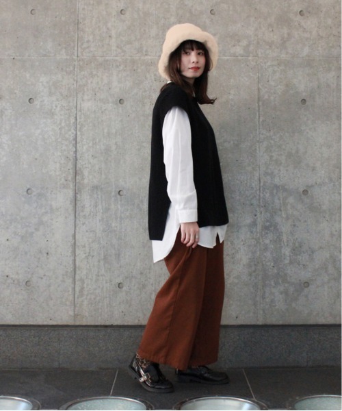 milsa（ミルサ）の「【milsa】Fake Fur Bucket Hat / 【ミルサ】エコファー　バケットハット（ハット・レディース・ブラック/レオパード/グレイッシュベージュ/ベージュ/アイボリー・M/57.5cm）」の16枚目の写真