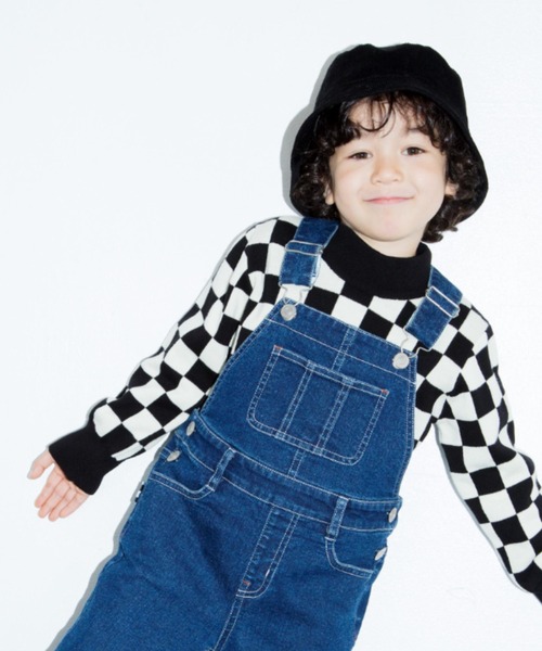 GLOBAL WORK(グローバルワーク)の「【キッズ】モックネックニット【宮城舞さんコラボ】/917306(ニット/セーター・キッズ・ホワイト/ブラック・110cm/100cm/120cm/130cm/140cm)」の2枚目の写真