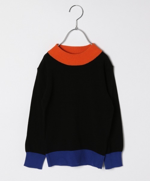 GLOBAL WORK(グローバルワーク)の「【キッズ】モックネックニット【宮城舞さんコラボ】/917306(ニット/セーター・キッズ・ホワイト/ブラック・110cm/100cm/120cm/130cm/140cm)」の1枚目の写真