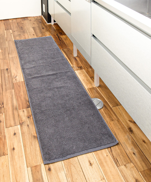 sarasa design(サラサデザイン)の「b2c スーパーパイルフェザー キッチンマット-S(ラグ/マット・レディース・チャコールグレー/ライトグレー・ONESIZE)」の1枚目の写真