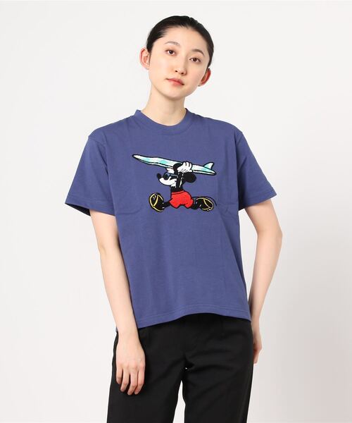 Hula Lani(フララニ)の「HULALANI/フララニ Tシャツ 211HU2ST012(Tシャツ/カットソー・レディース・ベージュ/ネイビー/ホワイト・FREE)」の1枚目の写真