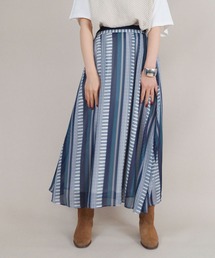NICOLE white | ストライプギャザースカート(スカート)
