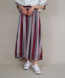 NICOLE white | ストライプギャザースカート(スカート)