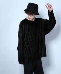 HARE | ベルベットプリーツプルオーバー(HARE)(Tシャツ/カットソー)
