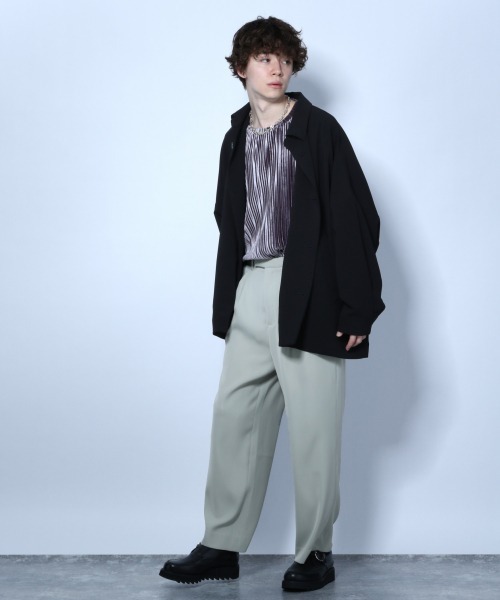 HARE(ハレ)の「ベルベットプリーツプルオーバー(HARE)(Tシャツ/カットソー・メンズ・ブラック/ライトグレー/レッド系その他・FREE)」の18枚目の写真