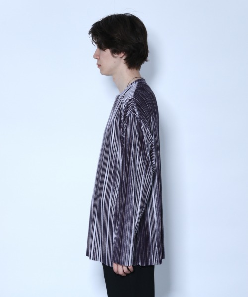 HARE(ハレ)の「ベルベットプリーツプルオーバー(HARE)(Tシャツ/カットソー・メンズ・ブラック/ライトグレー/レッド系その他・FREE)」の16枚目の写真