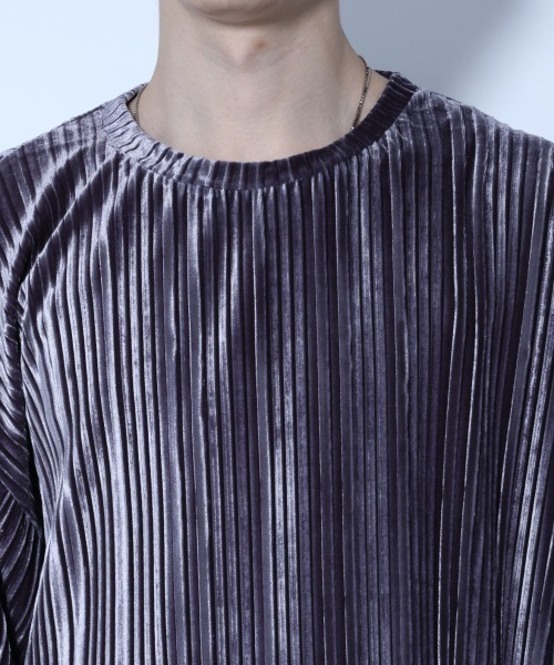 HARE(ハレ)の「ベルベットプリーツプルオーバー(HARE)(Tシャツ/カットソー・メンズ・ブラック/ライトグレー/レッド系その他・FREE)」の21枚目の写真