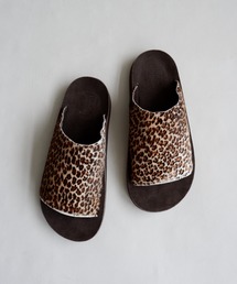 BEAVER | THE SANDALMAN/ザ サンダルマン　SLIDER  スライダーサンダル ハラコ　レオパード(サンダル)