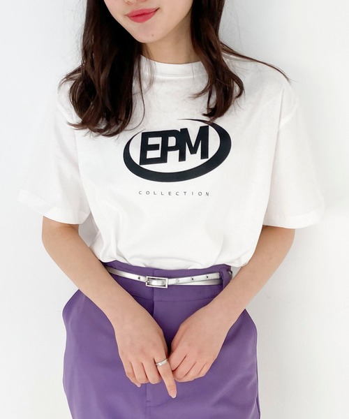 EPIMI E'PIMMY（エピミエピミー）の「【ユニセックス】"EPM"アソートロゴT（Tシャツ/カットソー・レディース・ホワイト/ブラック/オフホワイト/グレイッシュブルー・MEDIUM）」の2枚目の写真