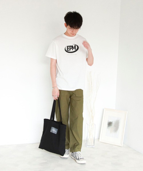 EPIMI E'PIMMY（エピミエピミー）の「【ユニセックス】"EPM"アソートロゴT（Tシャツ/カットソー・レディース・ホワイト/ブラック/オフホワイト/グレイッシュブルー・MEDIUM）」の7枚目の写真