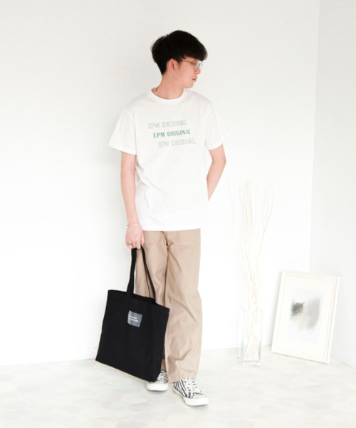 EPIMI E'PIMMY（エピミエピミー）の「【ユニセックス】"EPM"アソートロゴT（Tシャツ/カットソー・レディース・ホワイト/ブラック/オフホワイト/グレイッシュブルー・MEDIUM）」の14枚目の写真