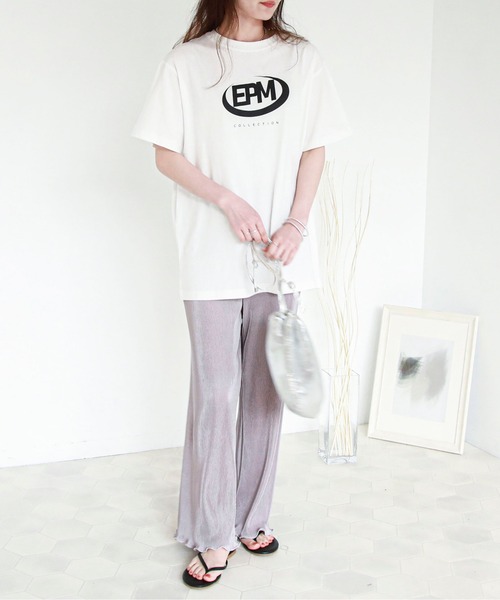 EPIMI E'PIMMY（エピミエピミー）の「【ユニセックス】"EPM"アソートロゴT（Tシャツ/カットソー・レディース・ホワイト/ブラック/オフホワイト/グレイッシュブルー・MEDIUM）」の21枚目の写真