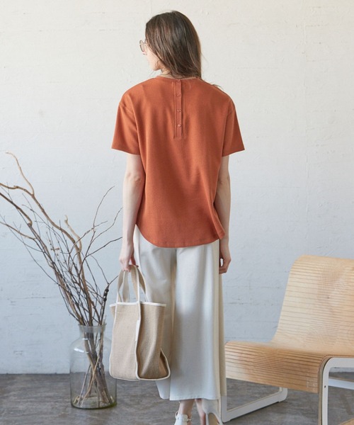 CLEARIMPRESSION （クリアインプレッション）の「《musee》ワッフルプルオーバー（Tシャツ/カットソー・レディース・ホワイト/ブラック/キャメル・フリー）」の13枚目の写真