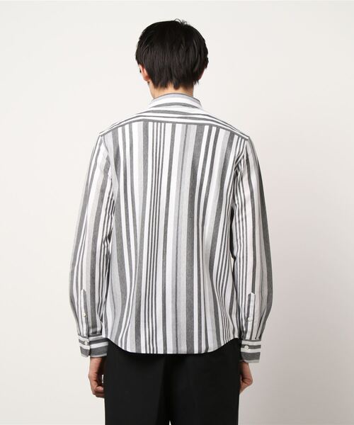 MORGAN HOMME（モルガンオム）の「ストライプカノコシャツ（Tシャツ/カットソー・メンズ・グレー・X-LARGE）」の3枚目の写真