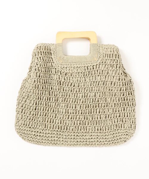 RETRO GIRL（レトロガール）の「ペーパートート（かごバッグ・レディース・ライトグリーン/ライトブラウン/オフホワイト・FREE）」の11枚目の写真