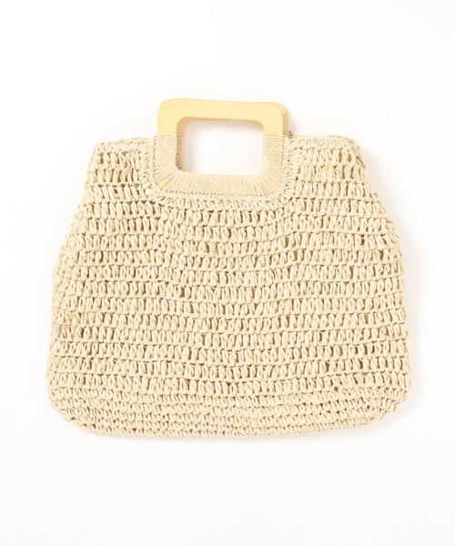 RETRO GIRL（レトロガール）の「ペーパートート（かごバッグ・レディース・ライトグリーン/ライトブラウン/オフホワイト・FREE）」の13枚目の写真