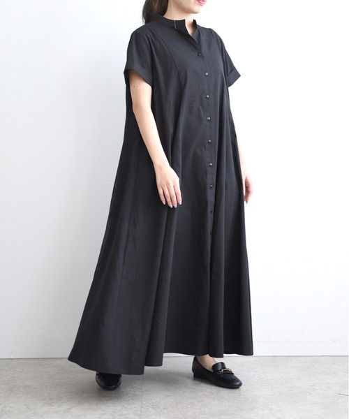 Juenu(ジュエーヌ)の「ボリュームシャツOP(シャツワンピース・レディース・ブラック/ベージュ/オフホワイト・M)」の11枚目の写真