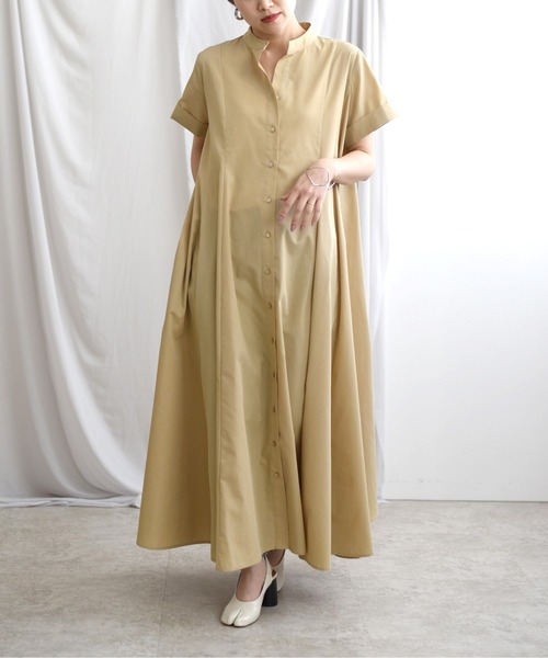Juenu(ジュエーヌ)の「ボリュームシャツOP(シャツワンピース・レディース・ブラック/ベージュ/オフホワイト・M)」の20枚目の写真