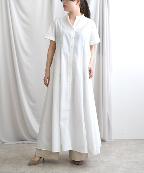 Juenu(ジュエーヌ)の「ボリュームシャツOP(シャツワンピース・レディース・ブラック/ベージュ/オフホワイト・M)」の10枚目の写真