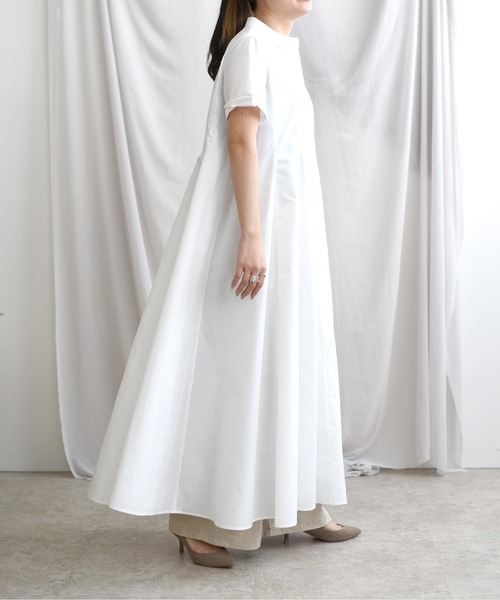 Juenu(ジュエーヌ)の「ボリュームシャツOP(シャツワンピース・レディース・ブラック/ベージュ/オフホワイト・M)」の18枚目の写真