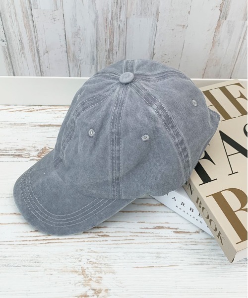 PairPair（ペアペア）の「ヴィンテージキャップ（キャップ・レディース・ブラック/グリーン/マスタード/ライトカーキ/グレイッシュブルー・FREE）」の4枚目の写真