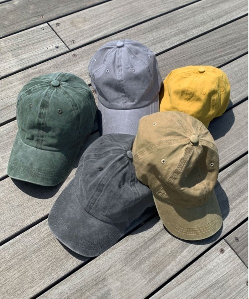 PairPair（ペアペア）の「ヴィンテージキャップ（キャップ・レディース・ブラック/グリーン/マスタード/ライトカーキ/グレイッシュブルー・FREE）」の6枚目の写真