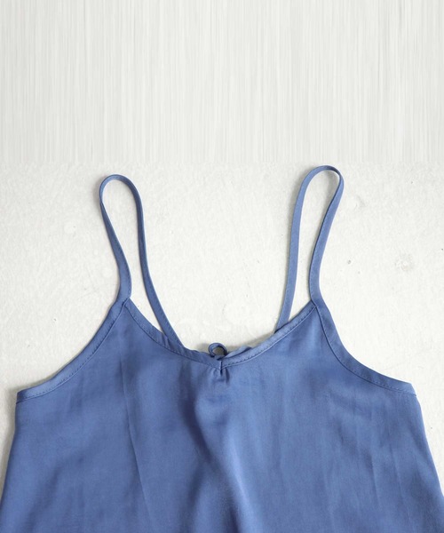 antiqua（アンティカ）の「軽やかに揺れる♪サテンキャミワンピース（ワンピース・キッズ・グリーン/ブラック/ブルー・5/3/6/4）」の7枚目の写真