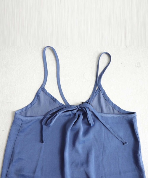 antiqua（アンティカ）の「軽やかに揺れる♪サテンキャミワンピース（ワンピース・キッズ・グリーン/ブラック/ブルー・5/3/6/4）」の19枚目の写真