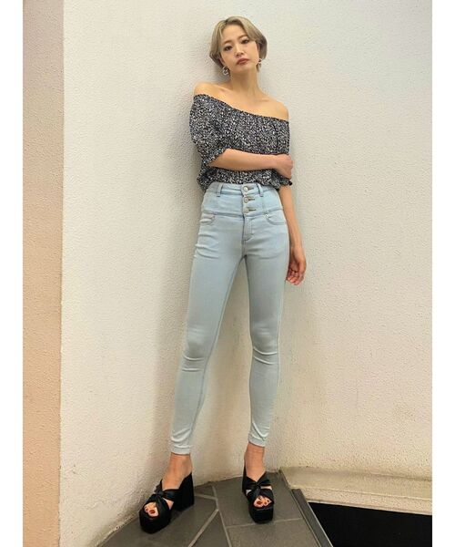 EMODA（エモダ）の「ギャザーオフショルダートップ（シャツ/ブラウス・レディース・その他/ブラック/グレー/ピンク・FREE）」の8枚目の写真