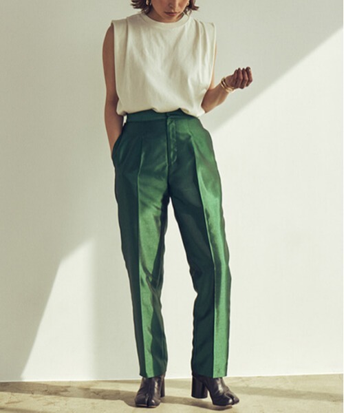 CREDONA(クレドナ)の「シャンタンタックPT(スラックス・レディース・ブラウン/レッド/グリーン・SMALL/MEDIUM)」の20枚目の写真