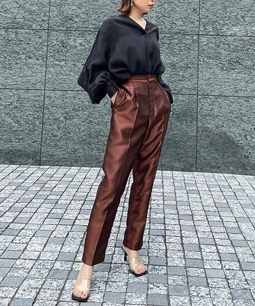 CREDONA(クレドナ)の「シャンタンタックPT(スラックス・レディース・ブラウン/レッド/グリーン・SMALL/MEDIUM)」の17枚目の写真