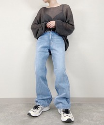 Chikashitsu + | 【Chikashitsu +】boots cut denim pants(デニムパンツ)