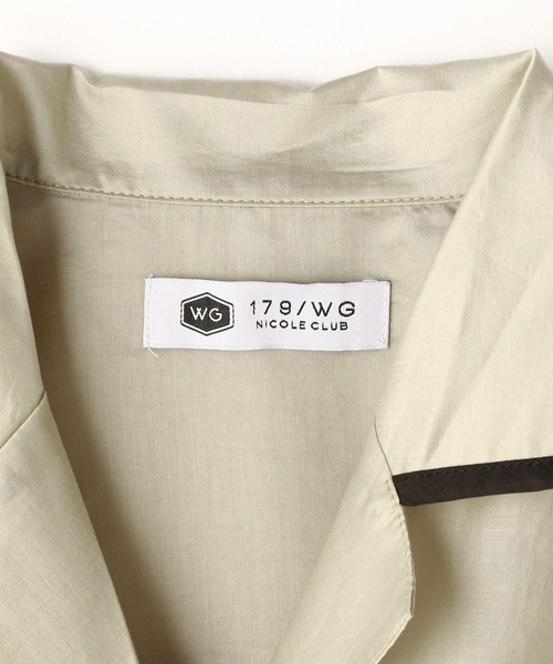 179/WG（イチナナキュウダブルジー）の「パイピングシアーシャツ（シャツ/ブラウス・レディース・ベージュ/ブラック/グリーン・MEDIUM）」の9枚目の写真
