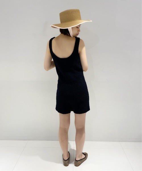 Charles Chaton（シャルルシャトン）の「サマーニットロンパース（サロペット/オーバーオール・レディース・ブラック・FREE）」の2枚目の写真