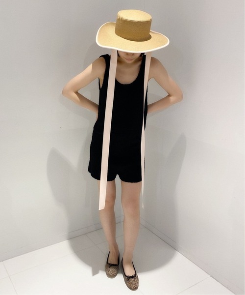 Charles Chaton（シャルルシャトン）の「サマーニットロンパース（サロペット/オーバーオール・レディース・ブラック・FREE）」の4枚目の写真