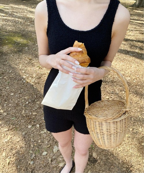 Charles Chaton（シャルルシャトン）の「サマーニットロンパース（サロペット/オーバーオール・レディース・ブラック・FREE）」の12枚目の写真