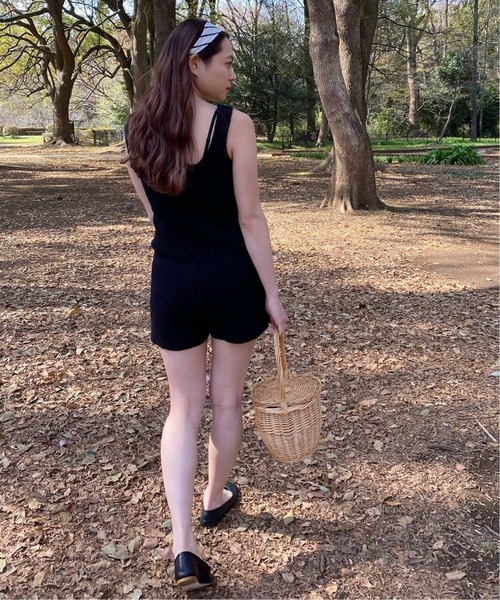 Charles Chaton（シャルルシャトン）の「サマーニットロンパース（サロペット/オーバーオール・レディース・ブラック・FREE）」の13枚目の写真