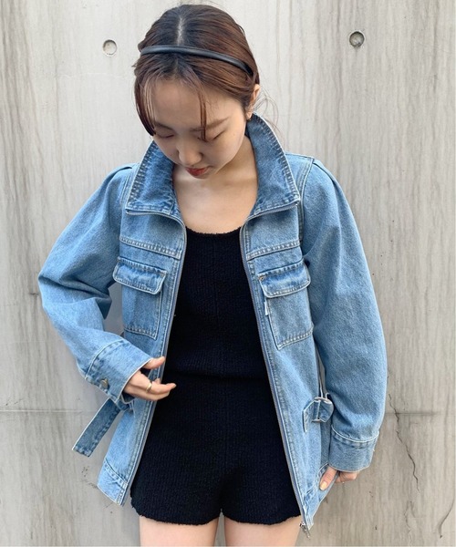 Charles Chaton（シャルルシャトン）の「サマーニットロンパース（サロペット/オーバーオール・レディース・ブラック・FREE）」の15枚目の写真