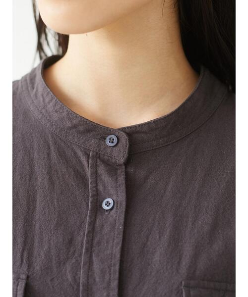 Green　Parks（グリーンパークス）の「ベルギーリネンブレンド　両ポケットワンピ＊（ワンピース・レディース・チャコールグレー/ベージュ/グリーン・FREE）」の19枚目の写真