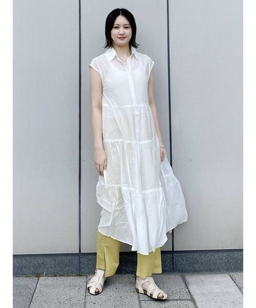 COTORICA(コトリカ)の「カラーカットフレアーパンツ【セットアップ対応】(その他パンツ・レディース・ブラック/イエロー/アイボリー/ミント・FREE)」の9枚目の写真