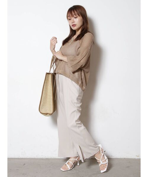 COTORICA(コトリカ)の「カラーカットフレアーパンツ【セットアップ対応】(その他パンツ・レディース・ブラック/イエロー/アイボリー/ミント・FREE)」の18枚目の写真