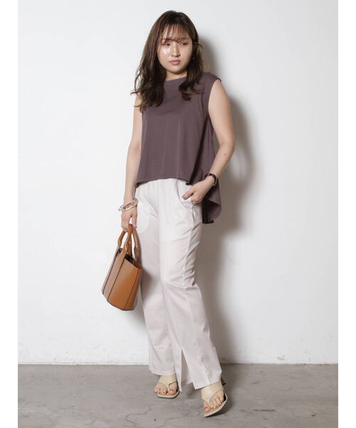 COTORICA(コトリカ)の「カラーカットフレアーパンツ【セットアップ対応】(その他パンツ・レディース・ブラック/イエロー/アイボリー/ミント・FREE)」の21枚目の写真