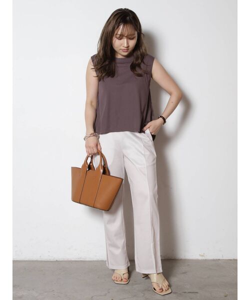 COTORICA(コトリカ)の「カラーカットフレアーパンツ【セットアップ対応】(その他パンツ・レディース・ブラック/イエロー/アイボリー/ミント・FREE)」の22枚目の写真