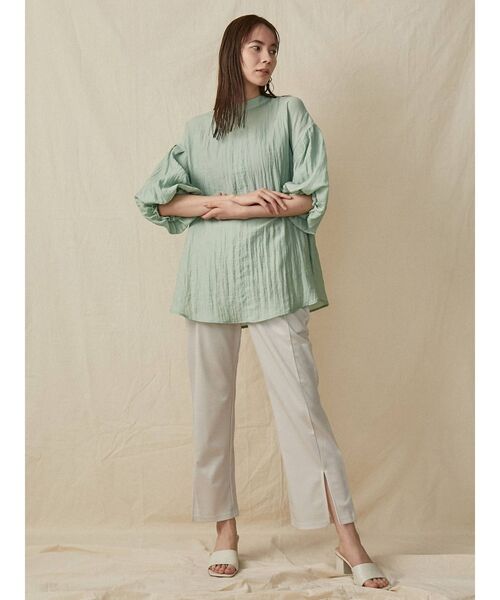 COTORICA(コトリカ)の「カラーカットフレアーパンツ【セットアップ対応】(その他パンツ・レディース・ブラック/イエロー/アイボリー/ミント・FREE)」の1枚目の写真