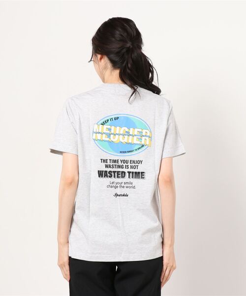 WEGO(ウィゴー)の「WEGO/サークルバックロゴTシャツ(Tシャツ/カットソー・レディース・ホワイト/杢グレー・SMALL/MEDIUM/LARGE/X-LARGE)」の11枚目の写真